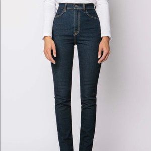 Imogene & Willie high-waisted straight leg Elizabeth jean in dark indigo